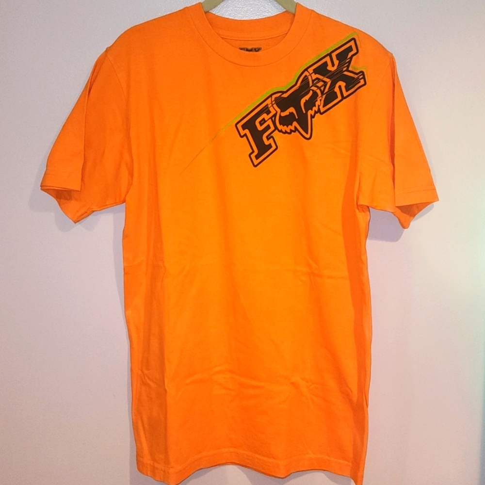 Mens Orange Fox Racing T shirt